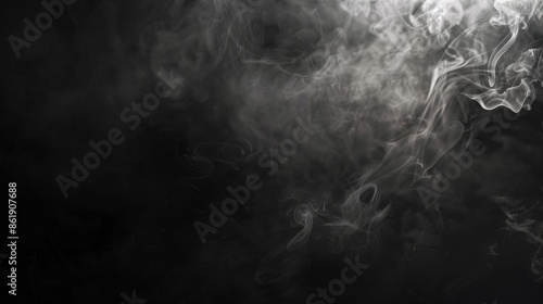 Black background with smoke room for text Design banner
