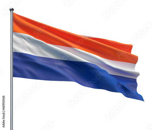 Flag of Netherlands isolated on transparent background