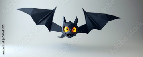 Halloween black bat 3D cartoon little monster element