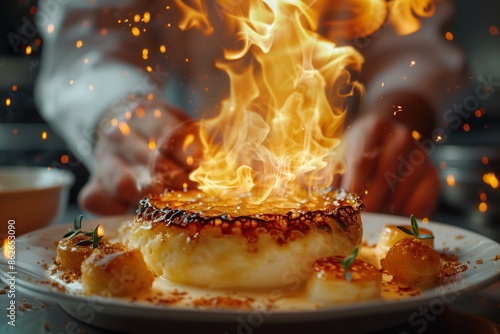 Flaming Crème Brûlée: Culinary Excitement