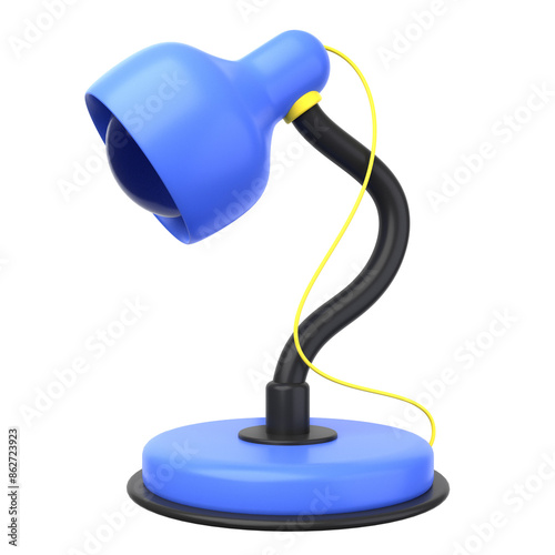 School and Education 3D icon concept. 3d illustration of Desk Lamp