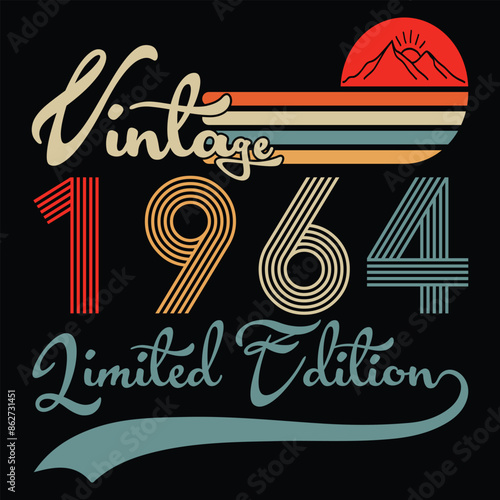 Vintage 1964 Limited Edition T shirt Design