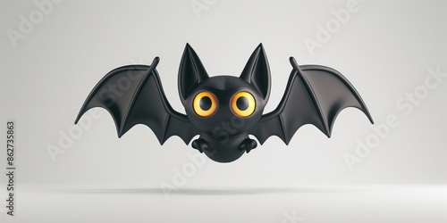 Halloween black bat 3D cartoon little monster element