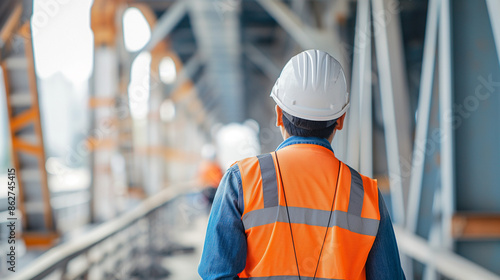 Reflect on Labor Day with a team of engineers inspecting and maintaining infrastructure projects like bridges and roads, ensuring safety and reliability.