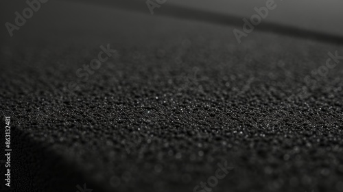 Black foam surface, highlighting its texture and subtle variations