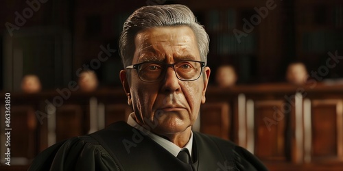 The Determined Judge. Legal Justice concept
