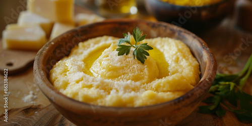 Polenta on the table