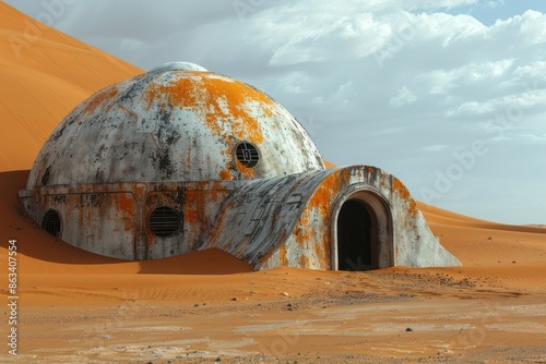 Star Wars Episode IV: Futuristic Dome Building in the Sahara Desert