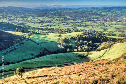 Aerial View of The Countryside in the UK.