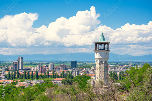 The Clock Tower was built on top of Danov Hill in its present form in 1883, Plovdid City, Bulgaria