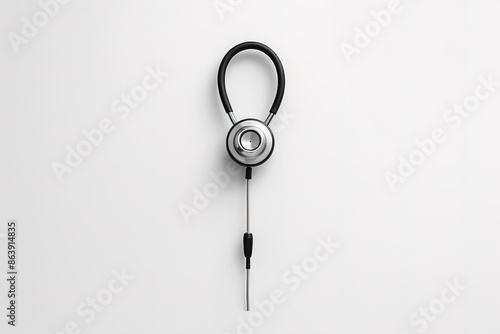 a medical stethoscope on a white background