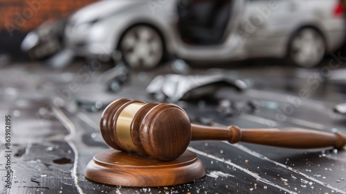 Legal proceedings for a car accident insurance claim.