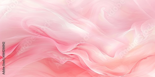 Soft flowing pink silk fabric background with gentle, wavy layers and smooth folds, creating an elegant and delicate texture. Perfect for design projects and backgrounds