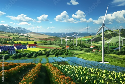 A visual comparison of renewable energy outputs across different countries 32k, full ultra hd, high resolution