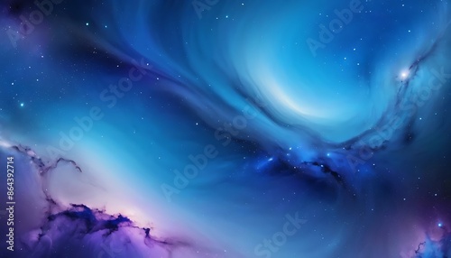 Cosmic-inspired abstract gradient featuring shades of ultramarine and cerulean, resembling a distant galaxy or nebula.