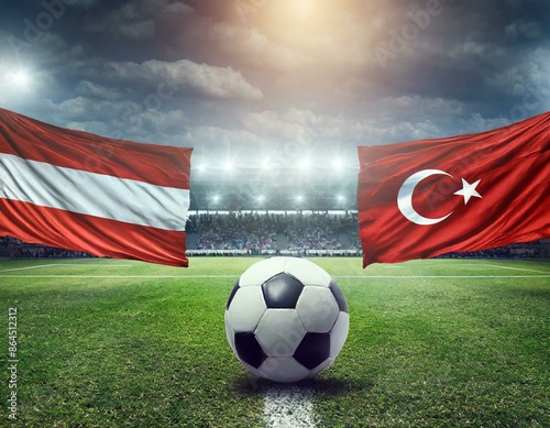 Österreich vs Türkei, Fußball Stadion