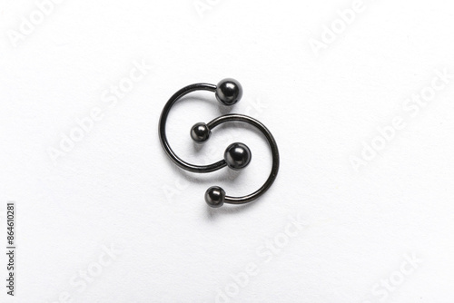 Nose rings for piercing on white background