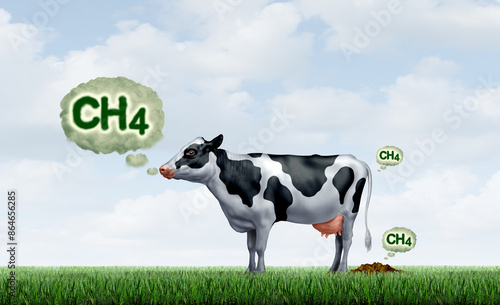 Methane Emmissions From Livestock and the Environmental impact of cow belching and burping or flatulence and manure CH4 due to enteric fermentation.