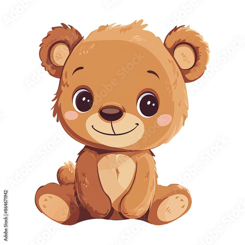 Cute bear isolated on Transparent background png