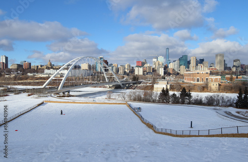 A sunny winter day in Edmonton, Alberta, Canada.