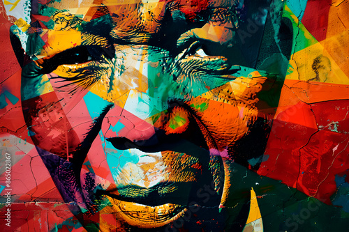 International Nelson Mandela Day, people on colorful background