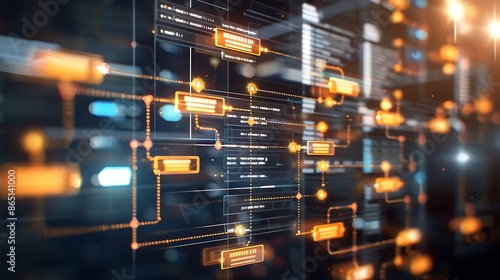 Software development flowchart diagram showing branching merging pull request commit master development and release version process workflow for business Distributed version control Gi : Generative AI