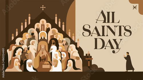 all saint's day modern abstract poster