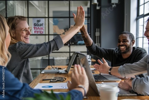 A manager recognizing and appreciating an employee hard work and contributions in a team meeting showcasing the positive impact of acknowledgment and support on mental well-being