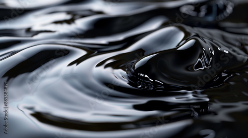 crude oil aesthetic photography, smooth surface, rich black color, minimalist brutal background, high-resolution detail