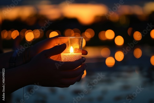 hands holding a candle at candlelight vigil, memorial gatherings, and moments of reflection, honoring the lives lost to overdose on National overdose awareness day