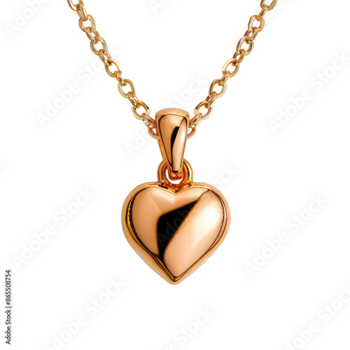 Elegant heart-shaped gold pendant necklace on a delicate chain. Ideal for Valentine's Day, anniversaries, or a special gift for a loved one.