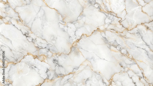 Golden Veined White Marble Pattern Background