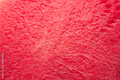 Watermelon juicy seedless texture of flesh closeup.