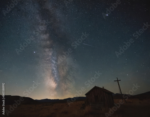 Le luci delle stelle sembrano danzare in un cielo limpido, un balletto cosmico. 