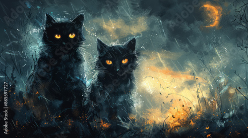black cats bring bad luck, especially on Friday the 13th, is a superstition rooted in medieval Europe. They were often associated with witches and considered omens of misfortune.