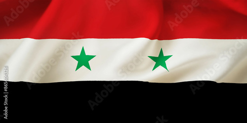 Syria waving flag background.3D illustration of Syrian flag