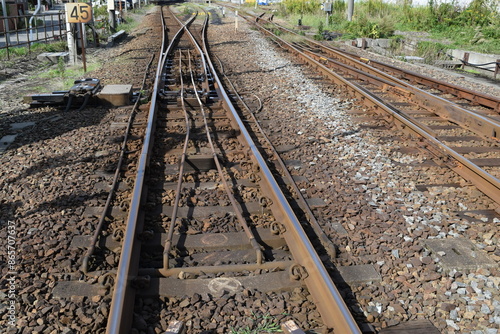 鉄道線路の分岐ポイント