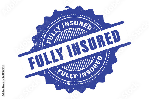 Fully insured stamp sign seal vector