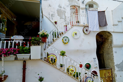 Il centro storico e la gravina di Massafra, Taranto, Puglia. Italia