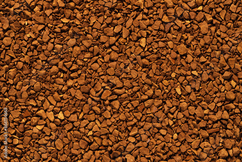 Texture of aromatic high-quality instant coffee top view