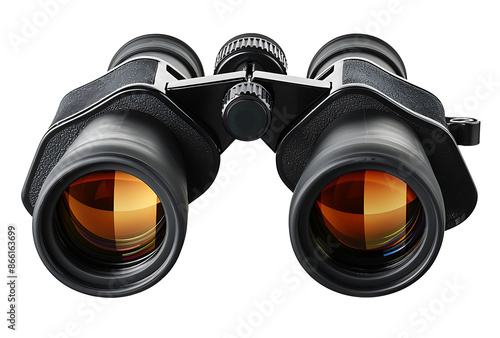 Pair of Binoculars on White Background Transparent PNG