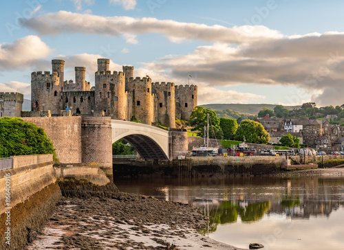 Sunset over the Conwy Estuary and Castle