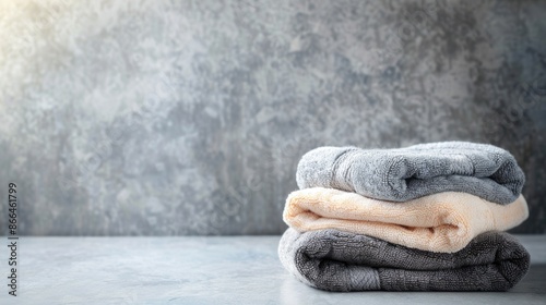 Towels background, with space for text. Copyspace