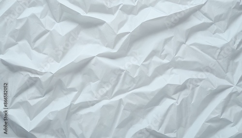 Crumpled White Paper Texture Background 