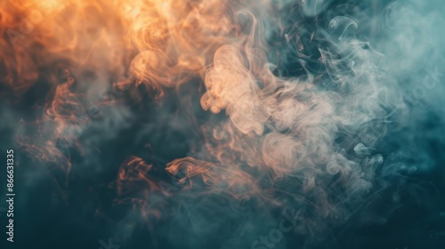A cloud of smoke swirling and dissipating, creating a sense of motion and impermanence.