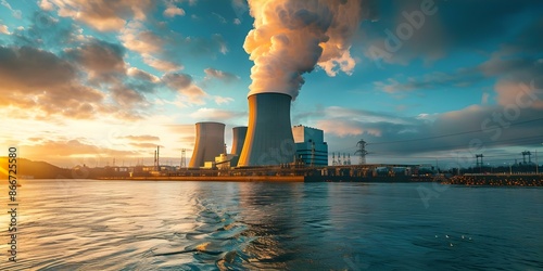 Generating Energy from Uranium and Plutonium A Large Nuclear Power Plant. Concept Nuclear Energy, Uranium, Plutonium, Nuclear Power Plant, Energy Generation