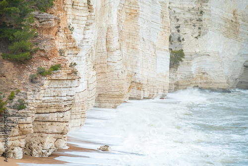 scenic beach Spiaggia di Vignanotica near vieste Gargano, Apulia, Italy