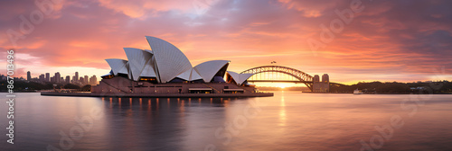 Ethereal Dawn at Sydney Opera House: A Testament to Iconic Australian Architecture