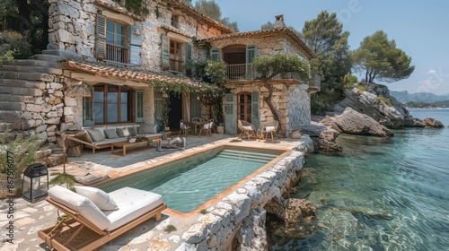 beautiful house near the sea with a nice pool