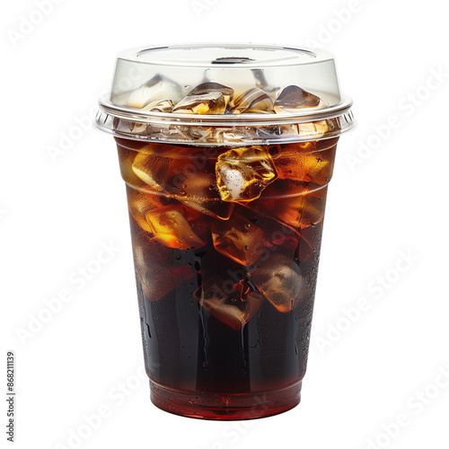 iced coffee on transparent png background